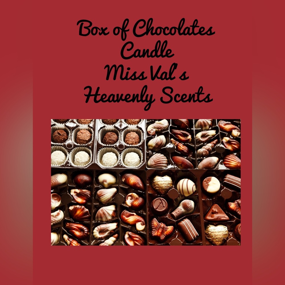 Box of Chocolates Candle 8oz Handmade Miss Val’s Heavenly Scents